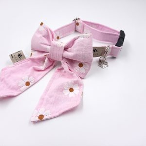Pink Daisy Collar & Girly Bow (Girl)